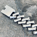 Sanity Jewelry Bracelet Bagger Bracelet - Bonez - Polished Stainless - 1.25" Wide- The Classic - B126