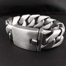 Bagger Bracelet - Brushed Stainless - 1.25" Wide- The Classic - B25 Bracelet Biker Jewelry Skull Jewelry Sanity Jewelry Stainless Steel jewelry