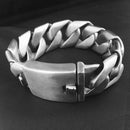 Bagger Bracelet - Brushed Stainless - 1" Wide- The Custom - B18 Bracelet Biker Jewelry Skull Jewelry Sanity Jewelry Stainless Steel jewelry
