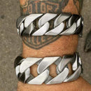 Bagger Bracelet - Brushed Stainless - 1" Wide- The Custom - B18 Bracelet Biker Jewelry Skull Jewelry Sanity Jewelry Stainless Steel jewelry