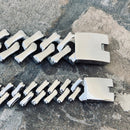 Sanity Jewelry Bracelet Bagger Bracelet - "EASY RIDER" - Bonez - Polished Stainless - 3/4 Inch wide - B127