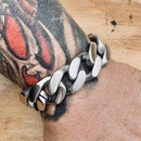 Bagger Bracelet - "EASY RIDER" - Brushed - 3/4" wide - B13 Bracelet Biker Jewelry Skull Jewelry Sanity Jewelry Stainless Steel jewelry