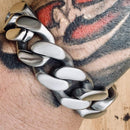 Bagger Bracelet - "EASY RIDER" - Brushed - 3/4" wide - B13 Bracelet Biker Jewelry Skull Jewelry Sanity Jewelry Stainless Steel jewelry