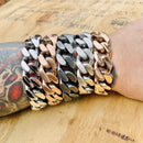 Bagger Bracelet - "EASY RIDER" - Brushed - 3/4" wide - B13 Bracelet Biker Jewelry Skull Jewelry Sanity Jewelry Stainless Steel jewelry