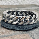 Sanity Jewelry Bracelet Bagger Bracelet - "EASY RIDER" - Cross Polished - 3/4" wide - B122