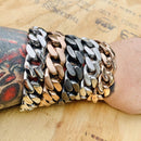 Bagger Bracelet - "EASY RIDER" - Galvanized - 3/4 Inch wide - B15 Bracelet Biker Jewelry Skull Jewelry Sanity Jewelry Stainless Steel jewelry