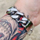 Bagger Bracelet - "EASY RIDER" - Polished - 3/4 Inch wide - B16 Bracelet Biker Jewelry Skull Jewelry Sanity Jewelry Stainless Steel jewelry