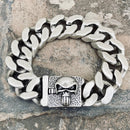 Sanity Jewelry Bracelet Bagger Bracelet - "EASY RIDER" - Punisher Brushed - 3/4" wide - B130