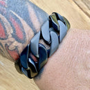 Bagger Bracelet - Matte Black - 1" Wide- The Custom - B21 Bracelet Biker Jewelry Skull Jewelry Sanity Jewelry Stainless Steel jewelry