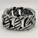 Sanity Jewelry Bracelet Bagger Bracelet - Royalty - Polished Stainless - 1.25" Wide- The Classic - B136