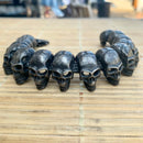 BLACK HILLS - SKULL BRACELET - GUN METAL SKULLS - B35 Bracelet Biker Jewelry Skull Jewelry Sanity Jewelry Stainless Steel jewelry