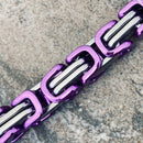 Sanity Jewelry Bracelet Bracelet - DAYTONA BEACH DELUXE - Purple & Silver - 1/4 inch wide - B46