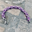 Sanity Jewelry Bracelet Bracelet - DAYTONA BEACH DELUXE - Purple & Silver - 1/4 inch wide - B46