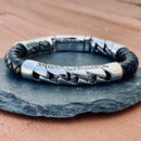 Sanity Jewelry Bracelet Leather & Stainless Steel - "The Sicilian Custom" Bracelet - B114