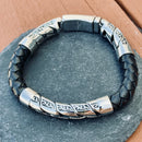 Sanity Jewelry Bracelet Leather & Stainless Steel - "The Sicilian Custom" Bracelet - B114