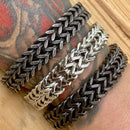 "Viking King" Classic- Galvanized Stainless Steel - 3/4 inch wide B01 Bracelet Biker Jewelry Skull Jewelry Sanity Jewelry Stainless Steel jewelry