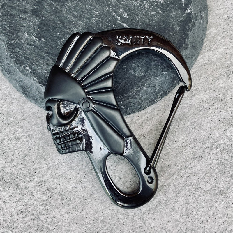 Belt Clip / Clasp - Scream Skull Chief - Upgrade Your Wallet / Key Chain - WCC-08 Biker Jewelry Skull Jewelry Sanity Jewelry Stainless Steel jewelry