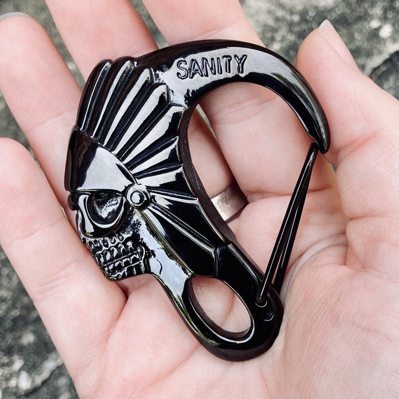 Belt Clip / Clasp - Scream Skull Chief - Upgrade Your Wallet / Key Chain - WCC-08 Clip Biker Jewelry Skull Jewelry Sanity Jewelry Stainless Steel jewelry
