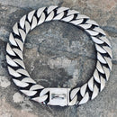 Sanity Jewelry Dog Collar / Dog Chain "Dog Collar Brushed Stainless" - Sanity's BadAss Custom - 1" wide - Lengths 18, 20, 24,26 & 28" D85