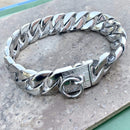 "Dog Collar" - Sanity's BadAss Custom - 1" wide - Lengths 18, 20, 24,26 & 28" D81 Dog Collar / Dog Chain Biker Jewelry Skull Jewelry Sanity Jewelry Stainless Steel jewelry