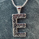SANITY JEWELRY® E / 16" Stainless Steel Classic Chain Ladie's Letter Pendants