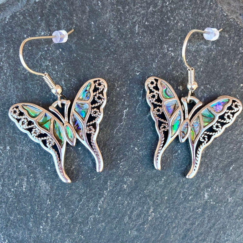 Sanity Jewelry Earrings Abalone - Butterfly Swallow Tail Earrings SK2559E