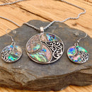 Abalone - Circle of Life Earrings SK2555E Earrings Biker Jewelry Skull Jewelry Sanity Jewelry Stainless Steel jewelry