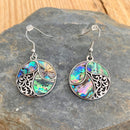 Abalone - Circle of Life Earrings SK2555E Earrings Biker Jewelry Skull Jewelry Sanity Jewelry Stainless Steel jewelry