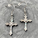 Abalone - Cross Earrings SK2573E Earrings Biker Jewelry Skull Jewelry Sanity Jewelry Stainless Steel jewelry