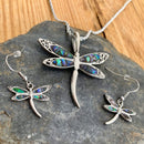Abalone - Dragonfly Earrings SK2540E Earrings Biker Jewelry Skull Jewelry Sanity Jewelry Stainless Steel jewelry