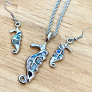 Abalone - Seahorse Earrings SK2568E Earrings Biker Jewelry Skull Jewelry Sanity Jewelry Stainless Steel jewelry