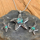 Abalone - Starfish Earrings SK2565E Earrings Biker Jewelry Skull Jewelry Sanity Jewelry Stainless Steel jewelry