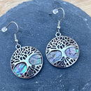 Abalone - Tree of  Life Earrings SK2556E Earrings Biker Jewelry Skull Jewelry Sanity Jewelry Stainless Steel jewelry