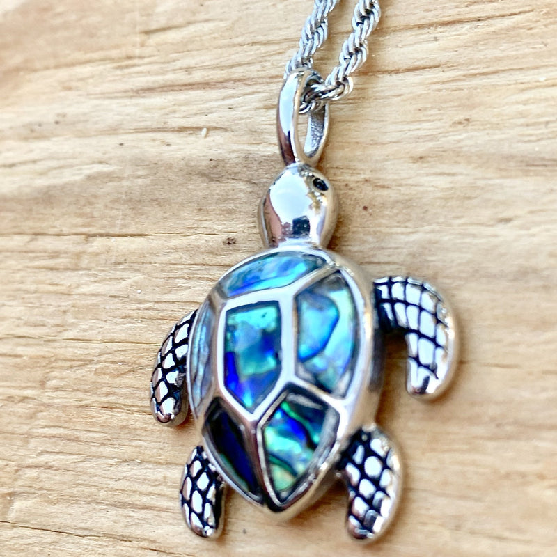 Sea Turtle Kiwi Green Fire Opal Dangle Drop Earrings – Silver Filled Rhodium Plated