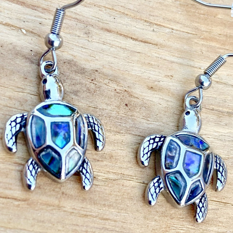 Abalone - Turtle -Sea Turtle Earrings SK2567E Earrings Biker Jewelry Skull Jewelry Sanity Jewelry Stainless Steel jewelry