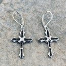 Sanity Jewelry Earrings Bling Cross - Black Stone - Earrings -  SK2605E