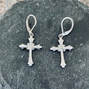 Sanity Jewelry Earrings Bling Cross - White Stone - Earrings -  SK2604E