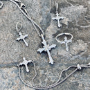 Sanity Jewelry Earrings Bling Cross - White Stone - Earrings -  SK2604E