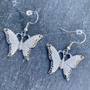 Crystal Butterfly Earrings SK?? Earrings Biker Jewelry Skull Jewelry Sanity Jewelry Stainless Steel jewelry