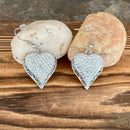 Sanity Jewelry Earrings Crystal Heart Earrings - White - French Wire AJ01E