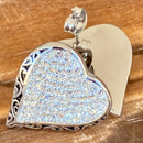 Sanity Jewelry Earrings Crystal Heart Earrings - White - Stud - AJ01S