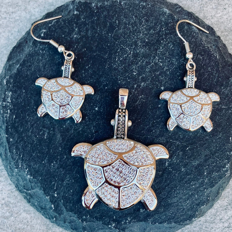 Sanity Jewelry Earrings "Crystal Land Turtle Large" Earrings - SK2592E