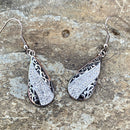 "Crystal Teardrop" Earrings - AJ2520E Earrings Biker Jewelry Skull Jewelry Sanity Jewelry Stainless Steel jewelry