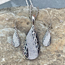 "Crystal Teardrop" Earrings - AJ2520E Earrings Biker Jewelry Skull Jewelry Sanity Jewelry Stainless Steel jewelry