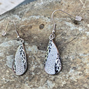"Crystal Teardrop" Earrings - AJ2520E Earrings Biker Jewelry Skull Jewelry Sanity Jewelry Stainless Steel jewelry
