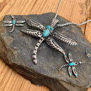 Ladies Earrings - Dragonfly with Turquoise SK2530E Earrings Biker Jewelry Skull Jewelry Sanity Jewelry Stainless Steel jewelry