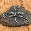 Ladies Earrings - Dragonfly with Turquoise SK2530E Earrings Biker Jewelry Skull Jewelry Sanity Jewelry Stainless Steel jewelry