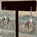 Sanity Jewelry Earrings "Mini Angel Wings" Earrings - Double Silver Bling - SK2535E