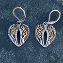 Sanity Jewelry Earrings "Mini Angel Wings" Earrings - Double Silver & Gold Bling - SK2533E