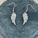 Sanity Jewelry Earrings "Mini Angel Wings" Earrings - White Bling - French Wire -  SK2235E